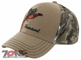 NEW! PHEASANT OUTDOOR HUNTING SIDE BALL CAP HAT TAN