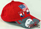 NEW! EAGLE USA FLAG SHADOW A21 CAP HAT RED