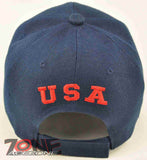 NEW! USA STAR FLAMES CAP HAT NAVY