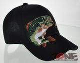 NEW! BIG BASS OUTDOOR SPORT FISHING CAP HAT BLACK