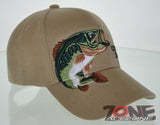 NEW! BIG BASS OUTDOOR SPORT FISHING CAP HAT TAN