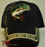 NEW! KISS MY BASS FISHING BLACK CAMO CAP HAT