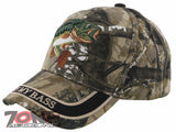 NEW! KISS MY BASS FISHING FOREST CAMO CAP HAT