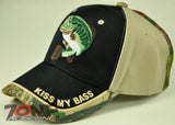 NEW BASS FISHING KISS MY BASS OUTDOOR SPORTS CAP HAT BLACK