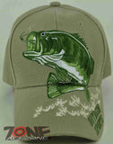 BIG BASS FISHING OUTDOOR SPORTS TAN CAP HAT