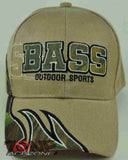 BASS OUTDOOR SPORTS FISHING FLAME CAP HAT TAN