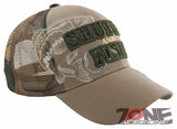NEW! CAMO MESH BASS SHUT UP AND FISH FISHING BALL CAP HAT TAN