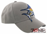 NEW! OUTDOOR SPORTS SWORDFISH FISHING MARINE BALL CAP HAT GRAY