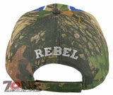 NEW! REBEL PRIDE CROSS FRAG SIDE BALL CAP HAT CAMO BLACK