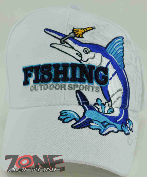 NEW! SWORDFISH FISHING MARINE CAP HAT WHITE