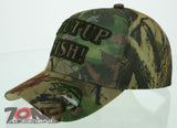 NEW! BASS SHUT UP AND FISH FISHING CAP HAT NW CAMO