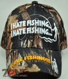 NEW! I LOVE FISHING!!! I HATE FISHING SPORT CAP HAT FOREST DESERT CAMO