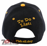 EARLY TO BED EARLY TO RISE FISH ALL DAY MAKE UP LIES FISHING SPORT CAP HAT BLACK