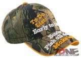 EARLY TO BED EARLY TO RISE FISH ALL DAY MAKE UP LIES FISHING SPORT CAP HAT CAMO