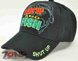 WHOLESALE NEW! SHUT UP AND FISH FISHING CAP HAT BLACK