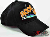 HOOK UP! W/SILVER YARN FISHING CAP HAT BLACK