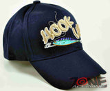 HOOK UP! W/SILVER YARN FISHING CAP HAT NAVY