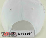 NEW! HOOKED ON FISHIN FISHING CAP HAT WHITE