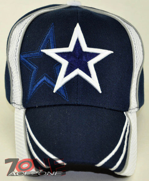 NEW! TEXAS DALLAS STAR BALL CAP HAT SIDE MESH NAVY