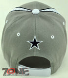 NEW! TEXAS DALLAS STAR BALL CAP HAT SIDE MESH GRAY