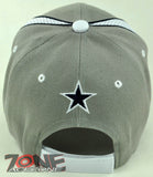 NEW! TEXAS DALLAS STAR BALL CAP HAT SIDE MESH GRAY