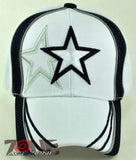 NEW! TEXAS DALLAS STAR BALL CAP HAT SIDE MESH WHITE