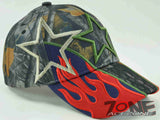 NEW! SIDE FLAME TEXAS DALLAS STAR CAP HAT DARK CAMO