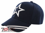 NEW! TEXAS DALLAS STAR SIDE LINE CAP HAT NAVY