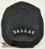 NEW! TEXAS DALLAS BIG D MESH CAP HAT BLACK