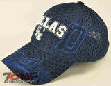 NEW! TEXAS DALLAS BIG D MESH CAP HAT NAVY