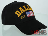 NEW! TEXAS LONE STAR 1837 DALLAS TX USA FLAG CAP HAT BLACK