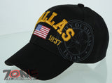 NEW! TEXAS LONE STAR 1837 DALLAS TX USA FLAG CAP HAT BLACK