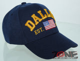 NEW! TEXAS LONE STAR 1837 DALLAS TX USA FLAG CAP HAT NAVY
