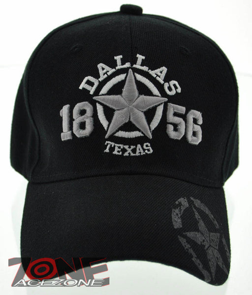 NEW! TEXAS LONE STAR 1856 DALLAS TX CAP HAT BLACK