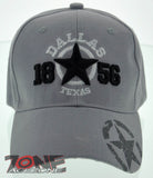 NEW! TEXAS LONE STAR 1856 DALLAS TX CAP HAT GRAY