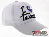 NEW! TEXAS TX LONE STAR STATE I LOVE TEXAS CAP HAT WHITE