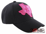 NEW! TEXAS TX LONE STAR STATE MAP TEXAS CAP HAT BLACK HOT PINK