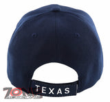 NEW! TEXAS TX LONE STAR STATE MAP TEXAS CAP HAT NAVY