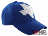 NEW! TEXAS TX LONE STAR STATE MAP TEXAS CAP HAT ROYAL BLUE