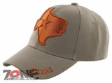 NEW! TEXAS TX LONE STAR STATE MAP TEXAS CAP HAT TAN