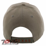 NEW! TEXAS TX LONE STAR STATE MAP TEXAS CAP HAT TAN