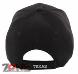 NEW! TEXAS TX LONE STAR STATE MAP T STAR TEXAS CAP HAT BLACK