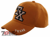 NEW! TEXAS MESH TX LONE STAR STATE CAP HAT ORANGE