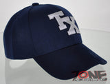NEW! TEXAS TX LONE STAR STATE SIDE PRINT CAP HAT NAVY