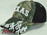 NEW! FLAME TEXAS TX CAP HAT CAMO BLACK
