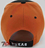 NEW! FLAME TEXAS TX CAP HAT BLACK ORANGE
