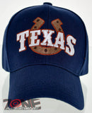 NEW! TEXAS TX HORSESHOE COWBOY CAP HAT NAVY