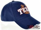 NEW! TEXAS TX HORSESHOE COWBOY CAP HAT NAVY