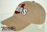 NEW! TEXAS TX HORSESHOE COWBOY CAP HAT TAN