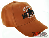 NEW! TEXAS TX 1835 REVOLUTION LONE STAR CAP HAT ORANGE